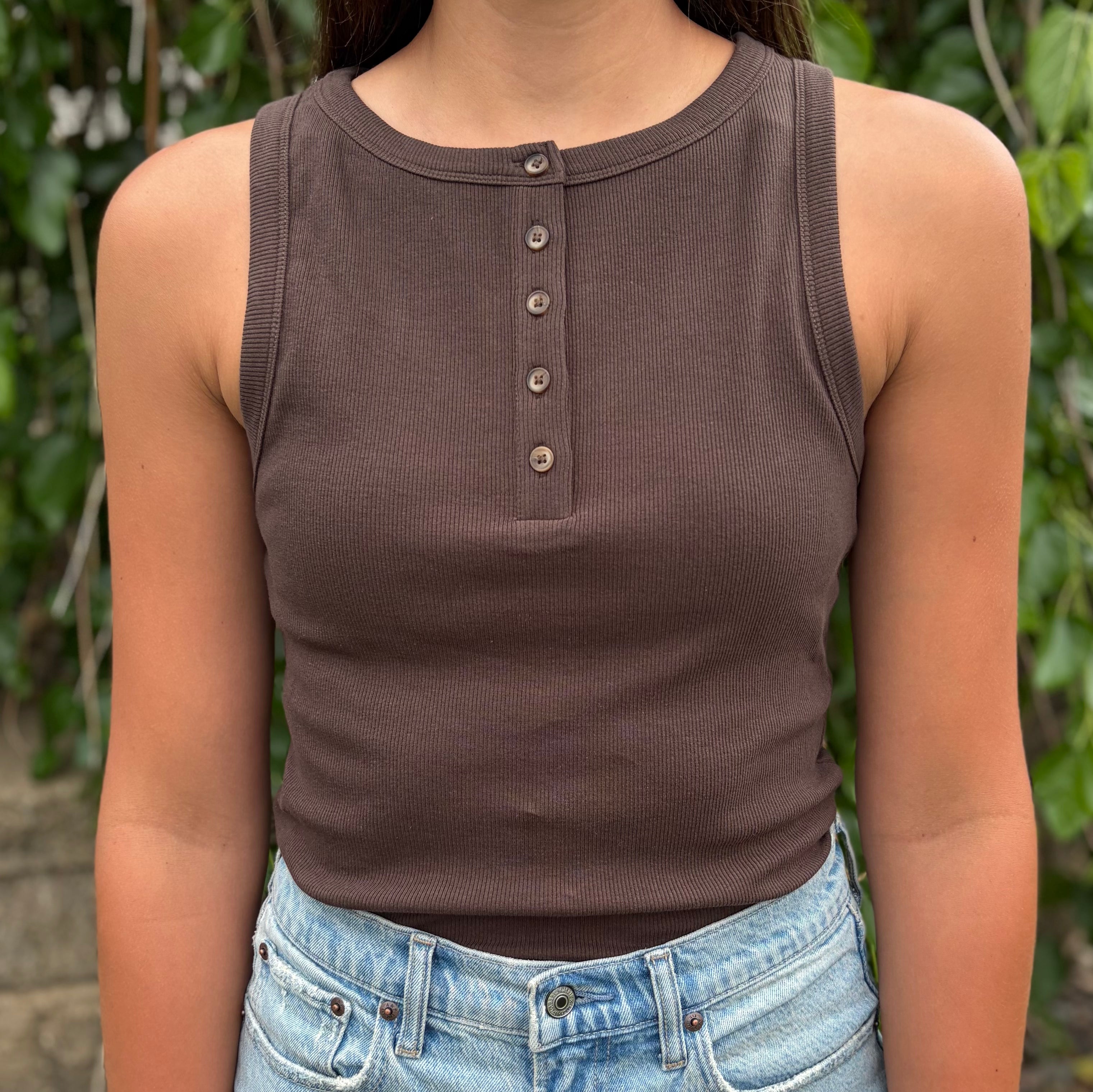 Cocoa Ribbed Tank