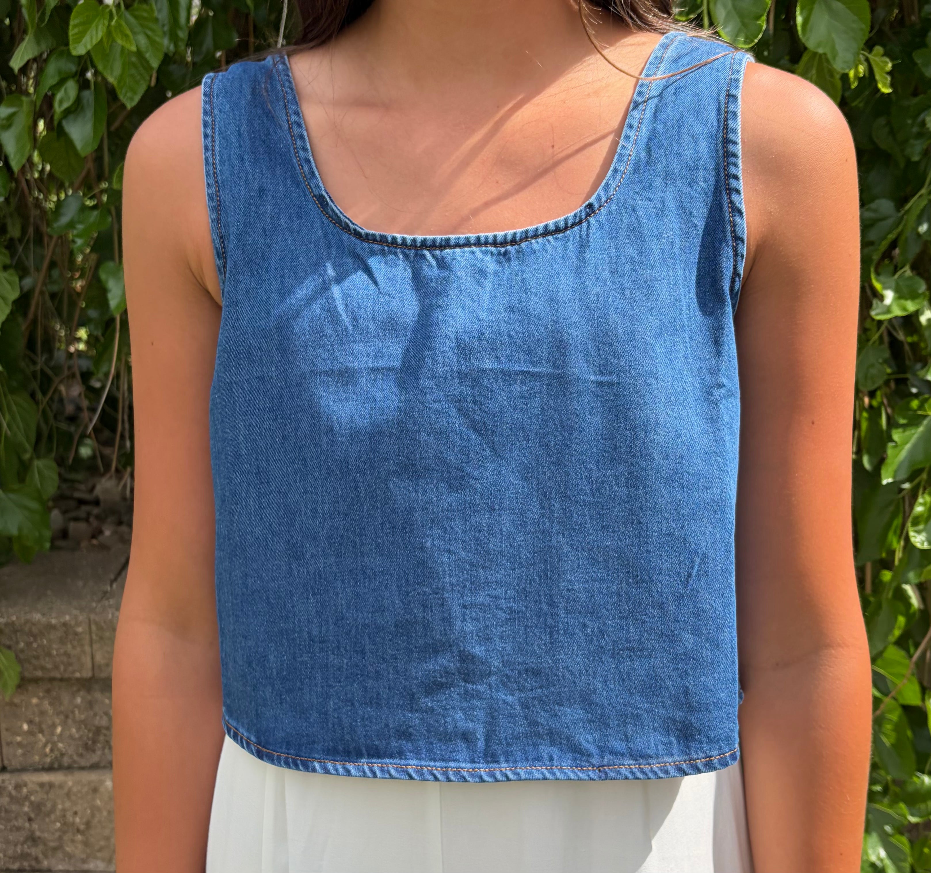 Sandy Shore Denim Tank