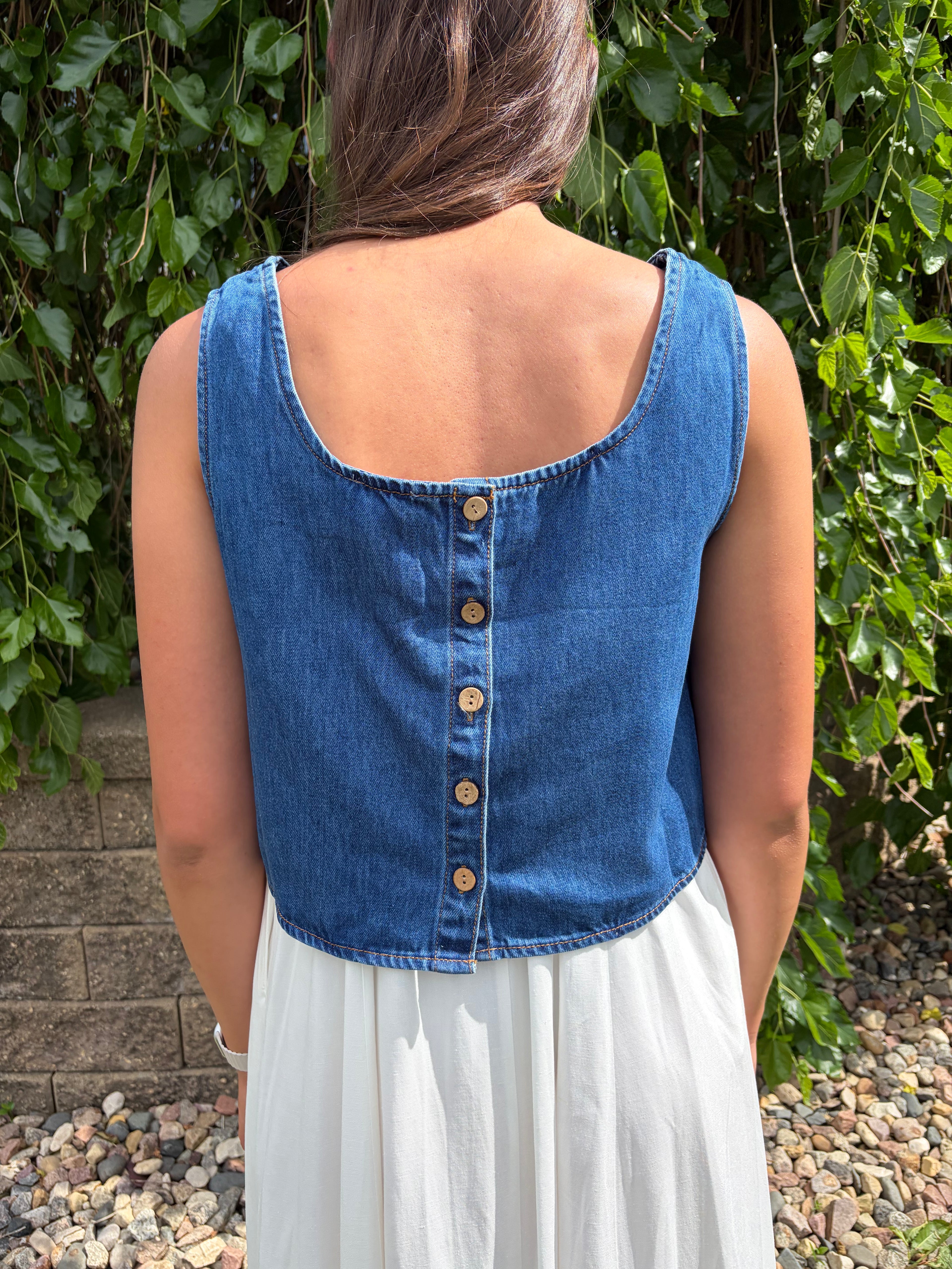 Sandy Shore Denim Tank