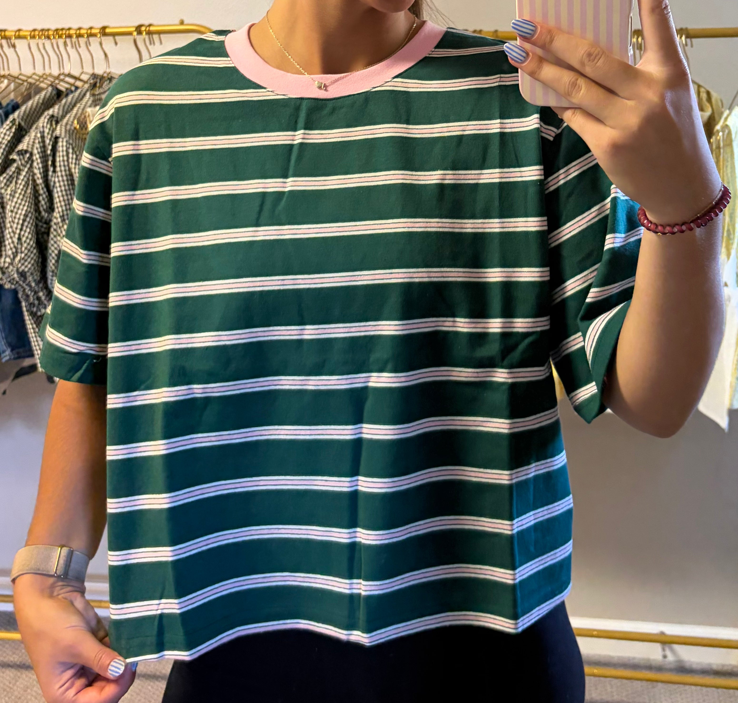 Pink Emerald Boxy Tee
