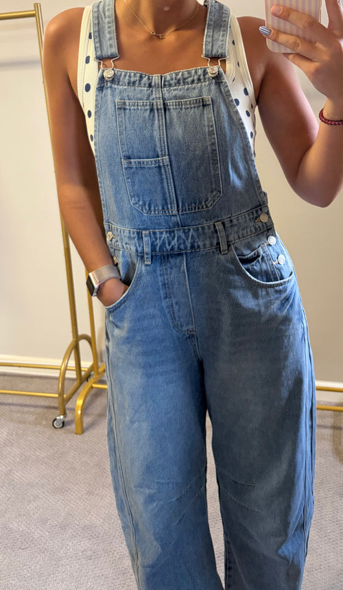 Barrel Denim Overalls