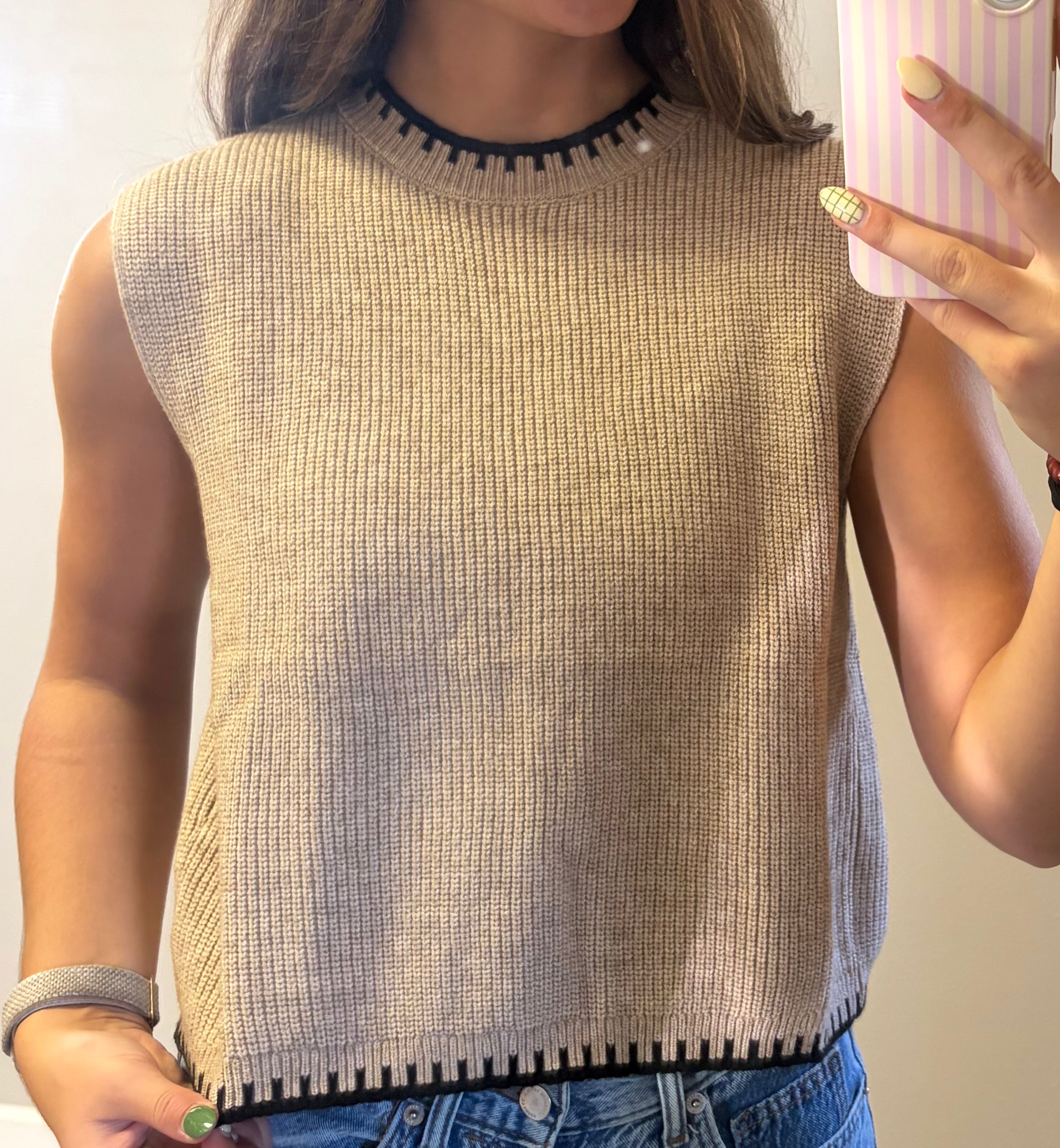 Oatmeal Knit Vest