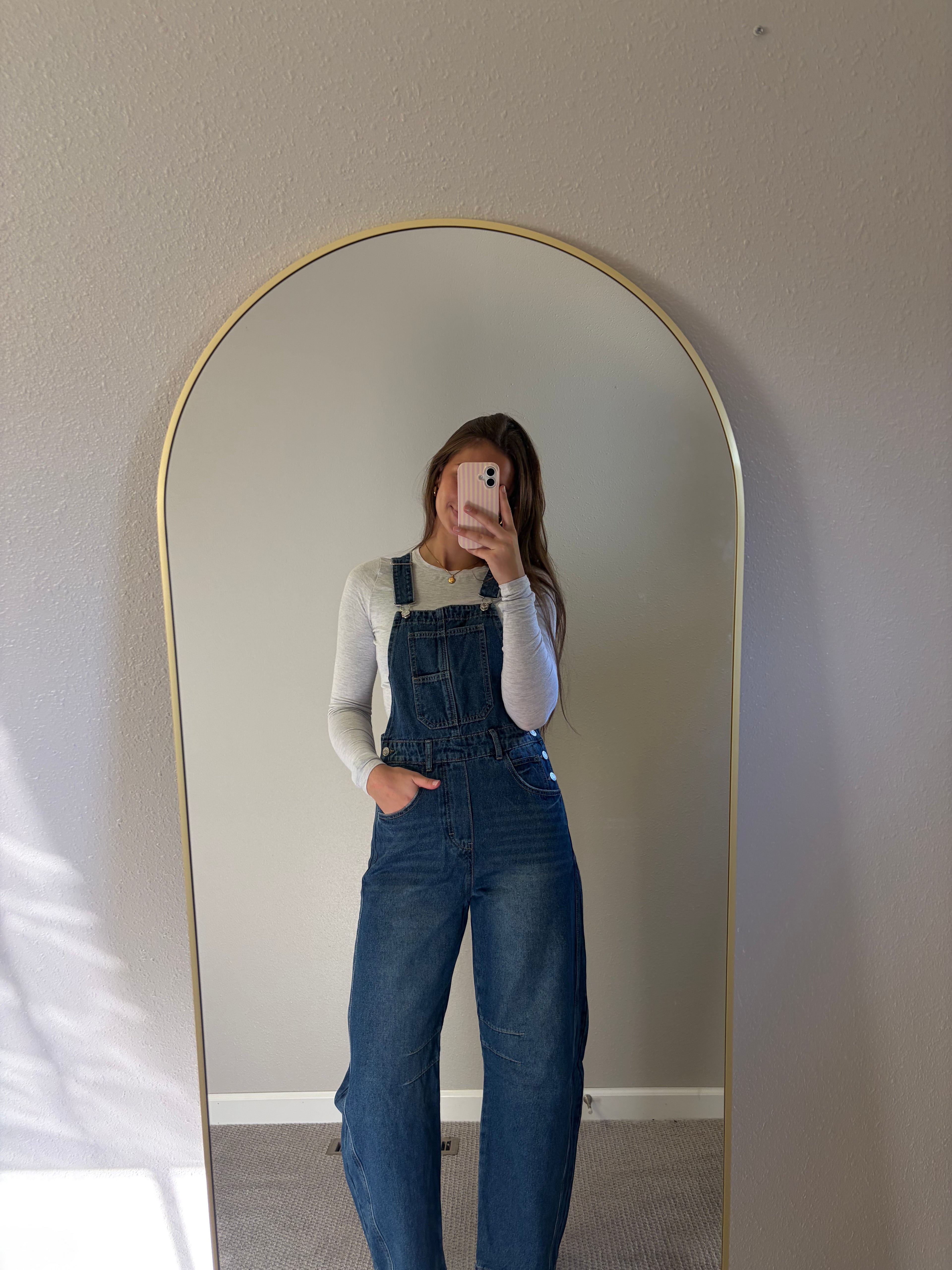 Dark Barrel Denim Overalls