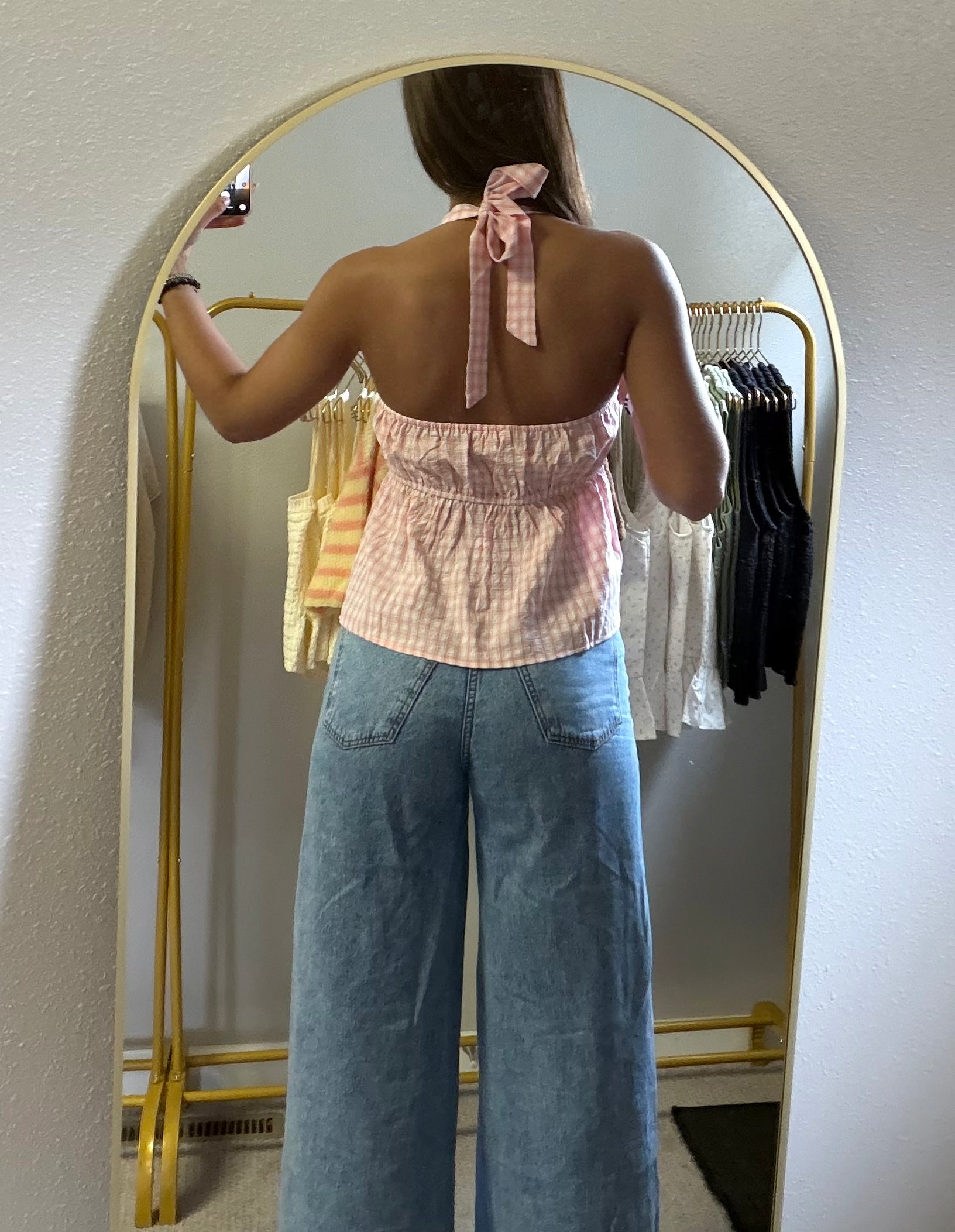 Sweet Gingham Halter Top