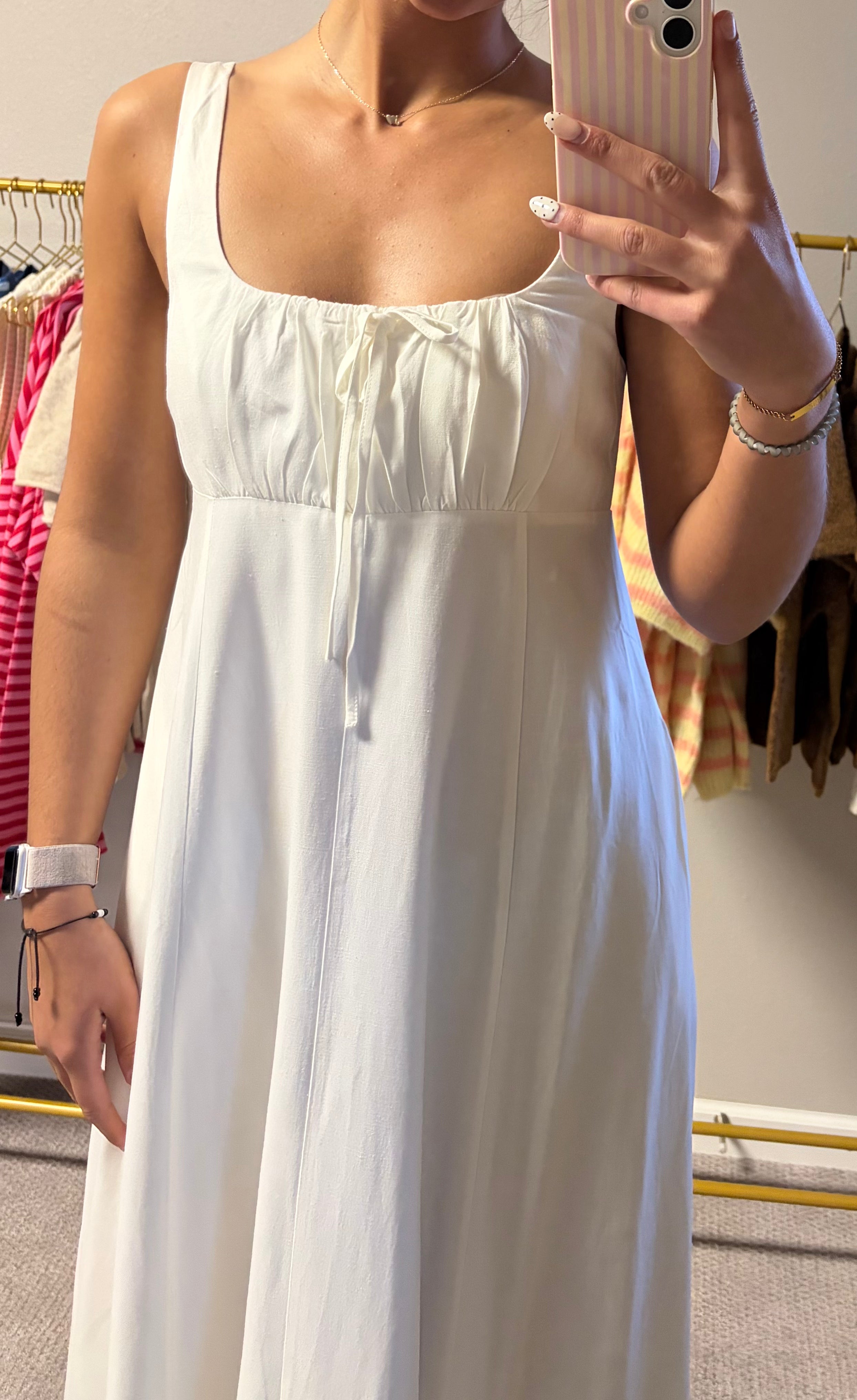 Santorini Tie-Front Midi Dress