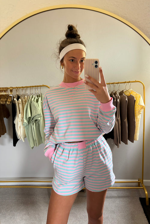 Cotton Candy Stripe Matching Set
