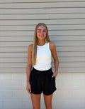 Cream Luxe Ribbed Tank