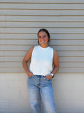 Open Back Tie Knit Tank