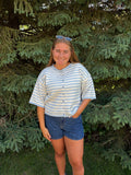 Sky Blue Stripe Top