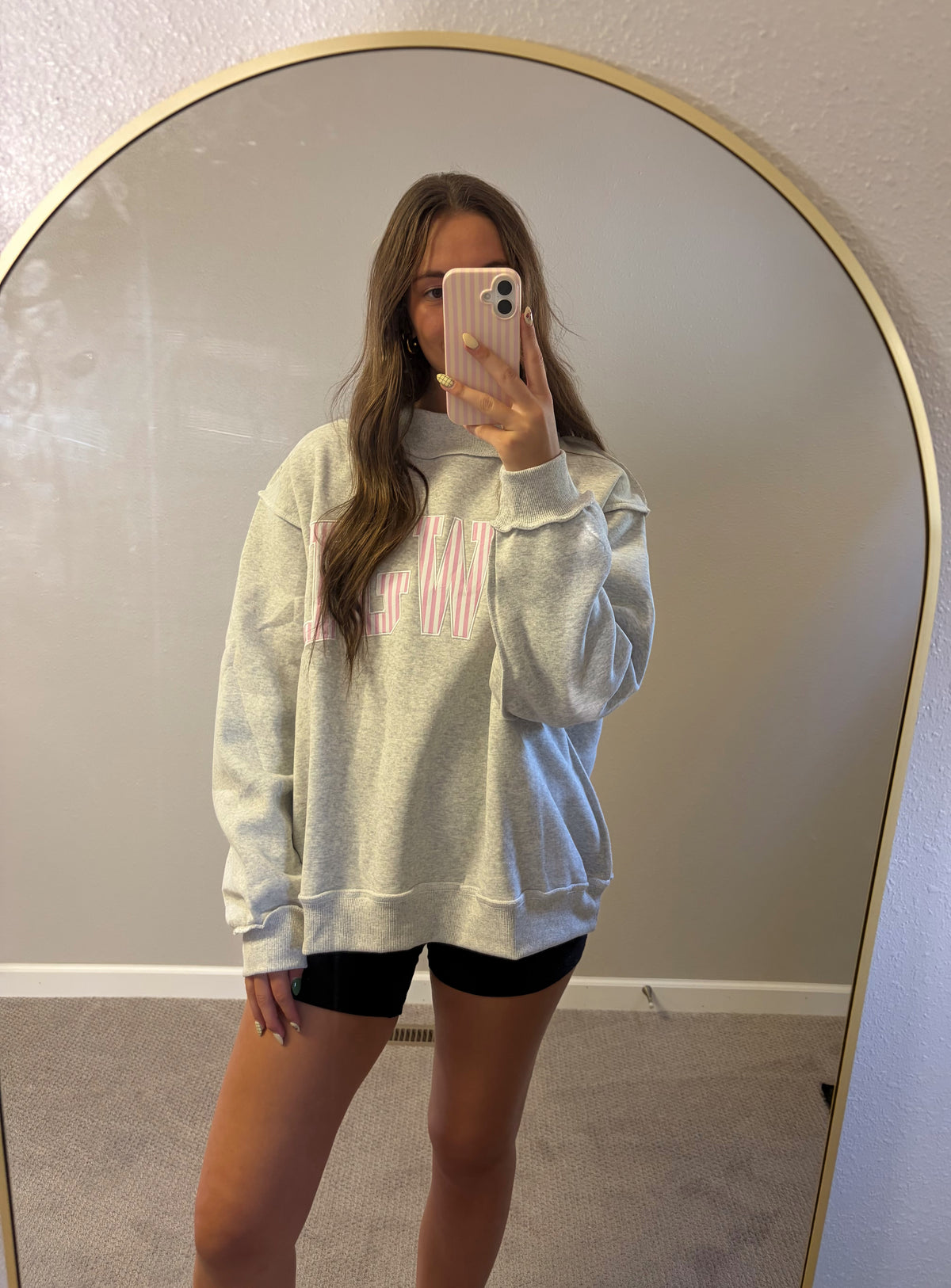 WWJD Pink Mock Neck