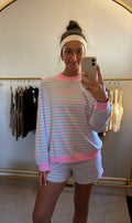 Cotton Candy Stripe Matching Set