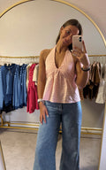 Sweet Gingham Halter Top