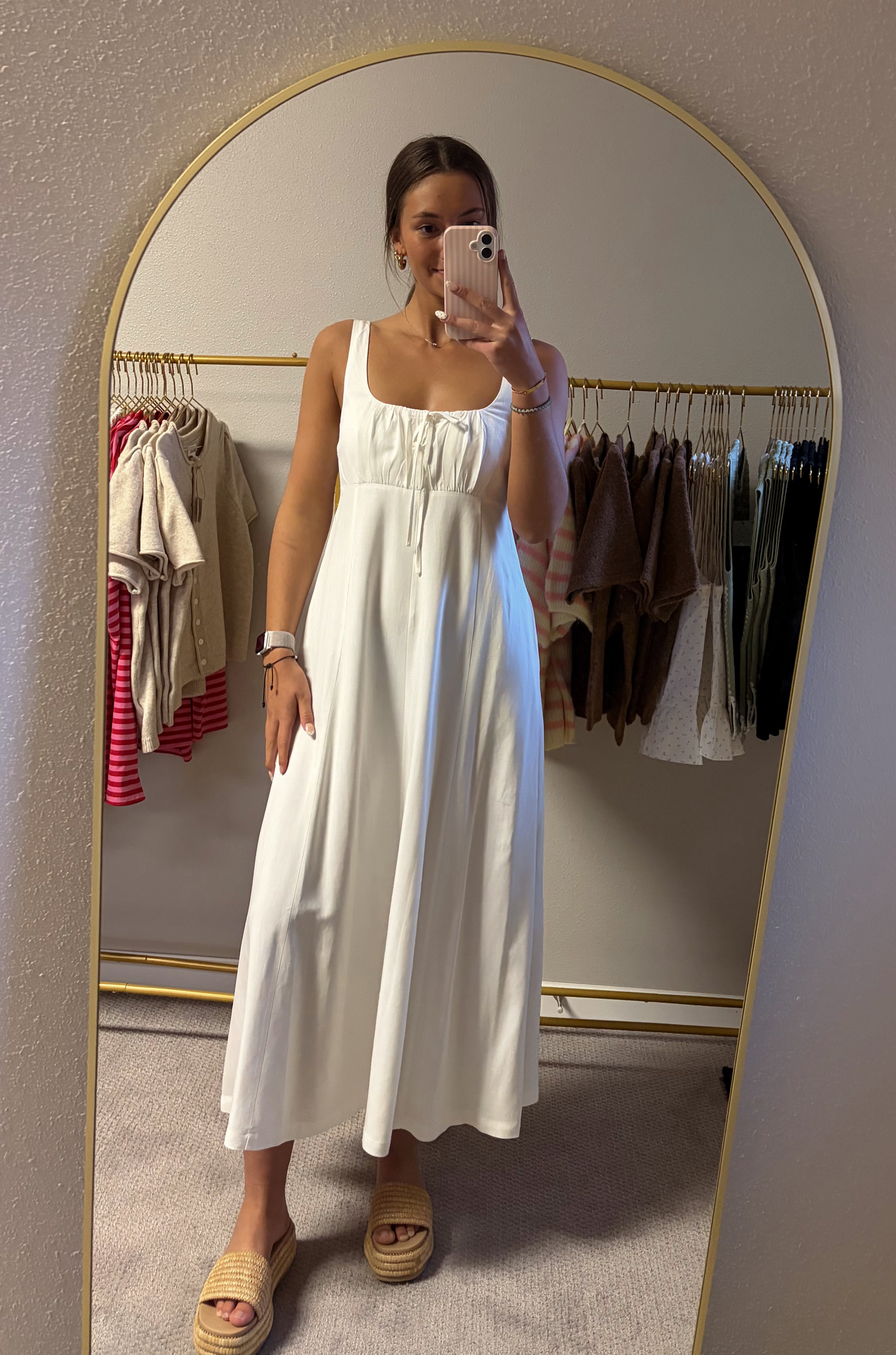 Santorini Tie-Front Midi Dress
