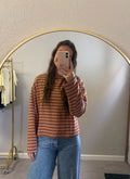 Cinnamon Swirl Striped Sweater