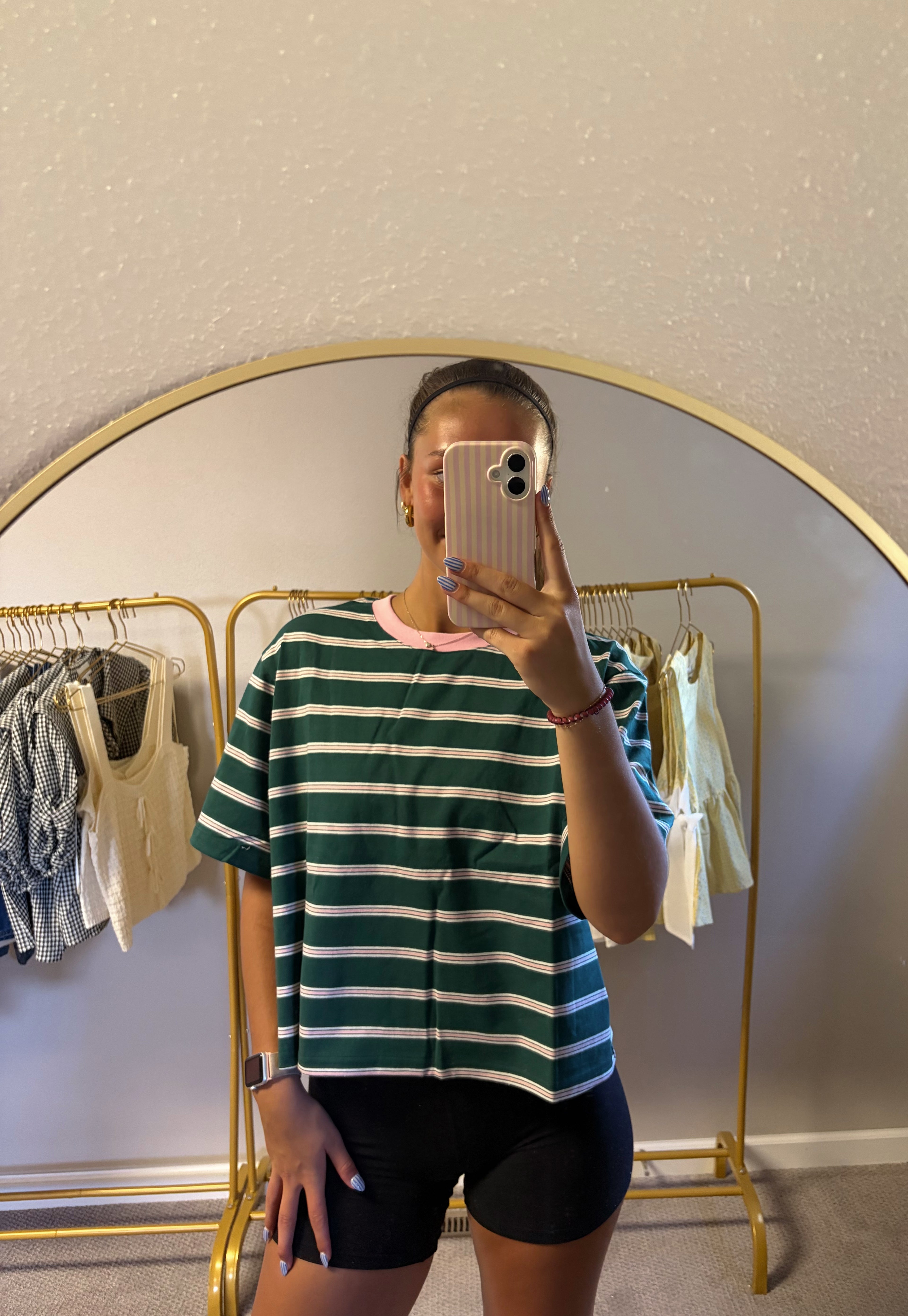 Pink Emerald Boxy Tee